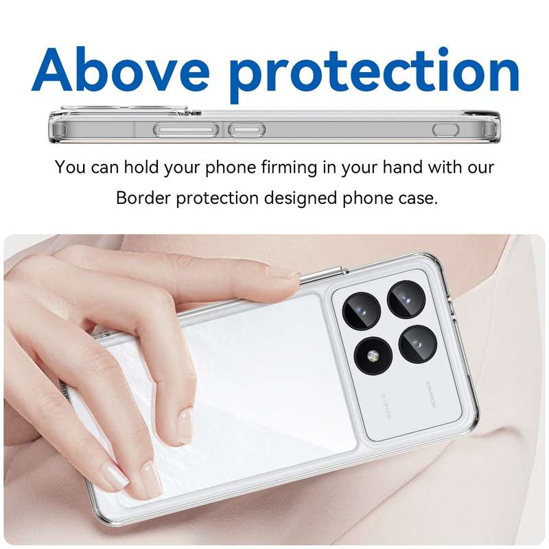 For Xiaomi Redmi K70 Pro Colorful Series Acrylic Hybrid TPU Phone Case(Transparent)