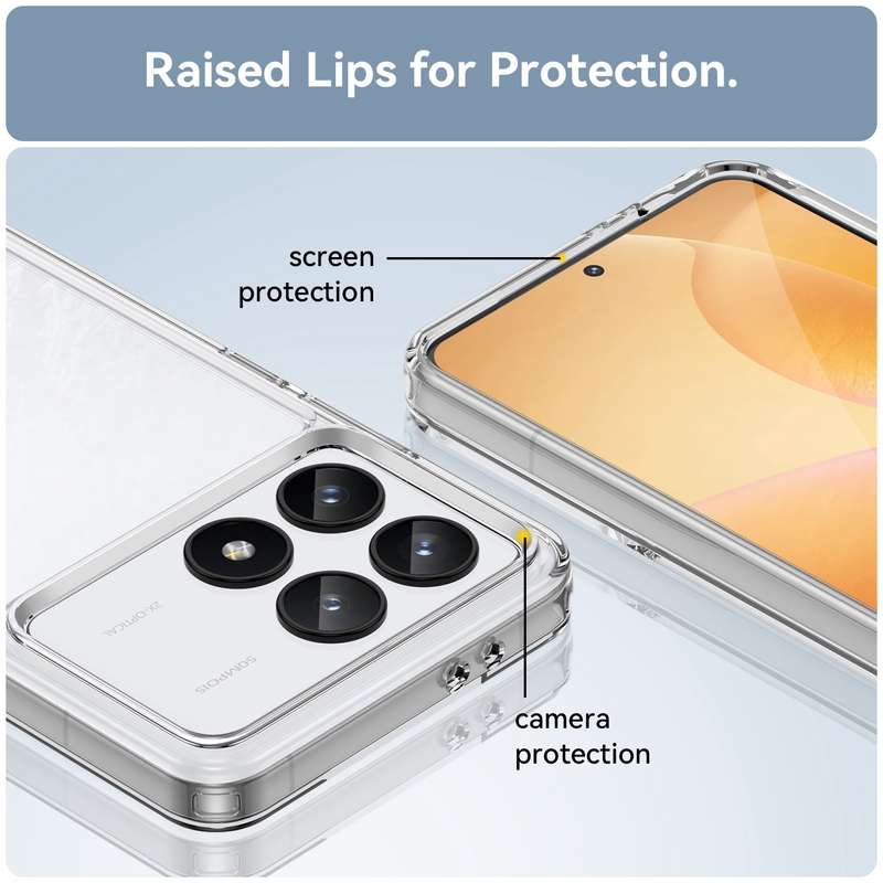 For Xiaomi Redmi K70 Pro Colorful Series Acrylic Hybrid TPU Phone Case(Transparent)