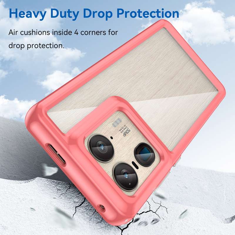 For Motorola Edge 50 Ultra Global Colorful Series Acrylic Hybrid TPU Phone Case(Red)