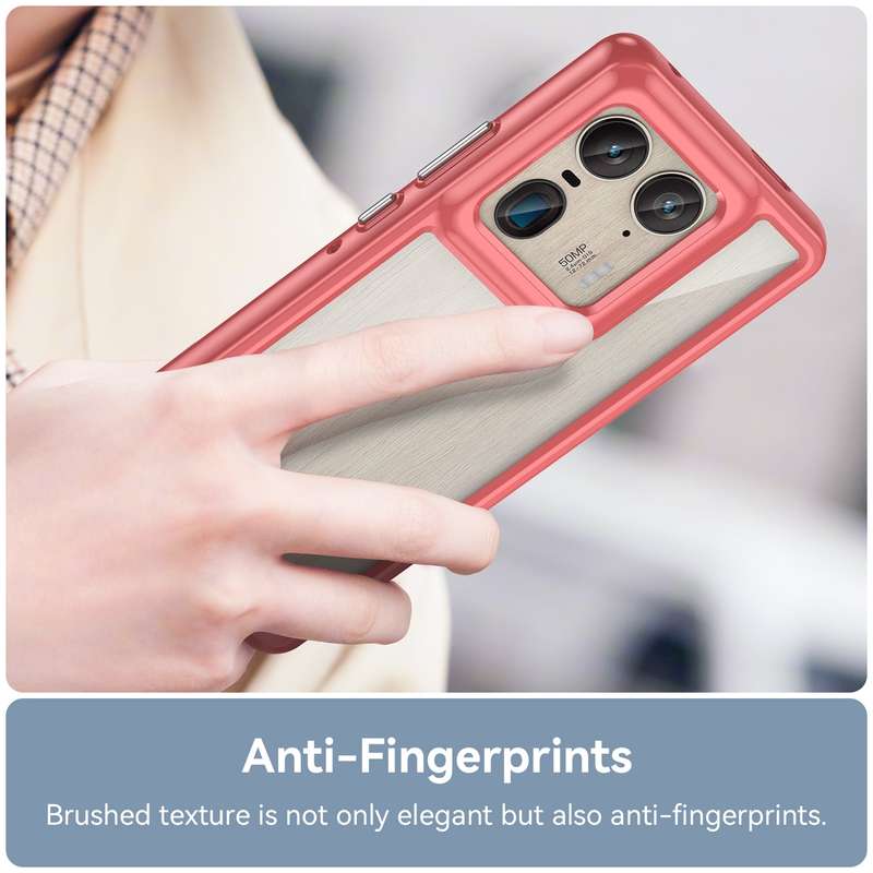 For Motorola Edge 50 Ultra Global Colorful Series Acrylic Hybrid TPU Phone Case(Red)