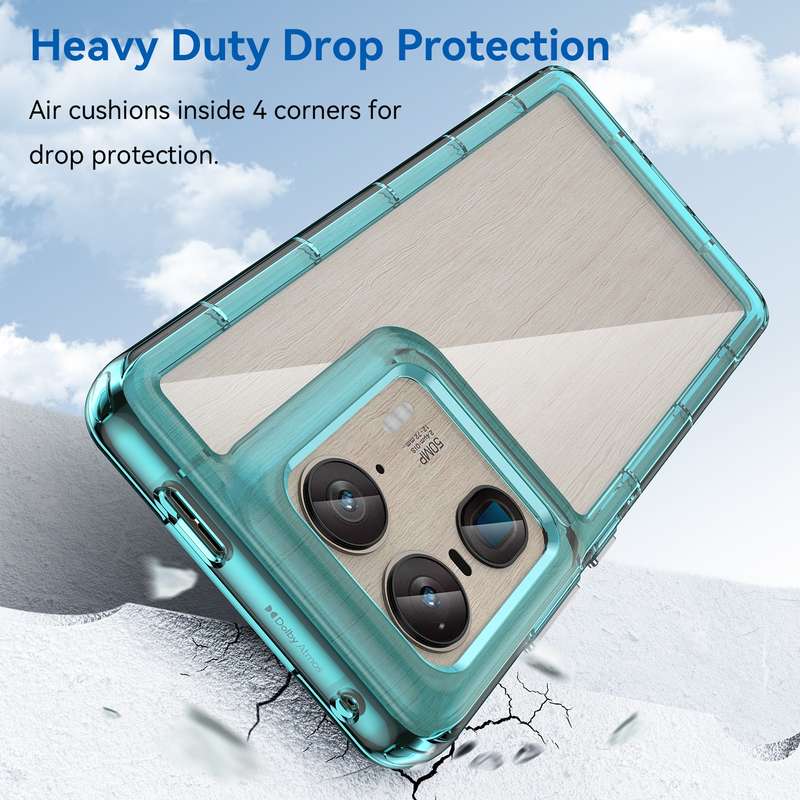 For Motorola Edge 50 Ultra Global Colorful Series Acrylic Hybrid TPU Phone Case(Transparent Blu