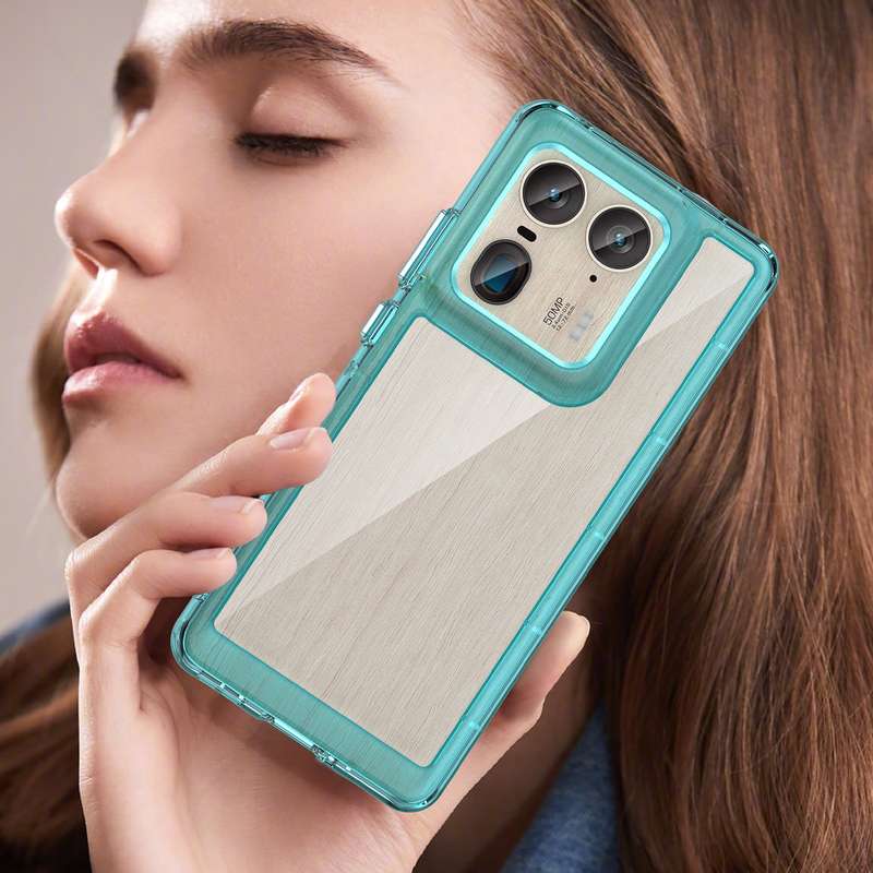 For Motorola Edge 50 Ultra Global Colorful Series Acrylic Hybrid TPU Phone Case(Transparent Blu