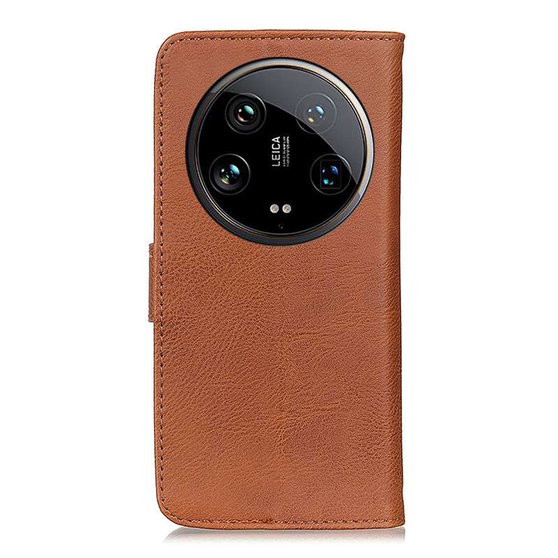 For Xiaomi 14 Ultra KHAZNEH Cowhide Texture Flip Leather Phone Case(Brown)