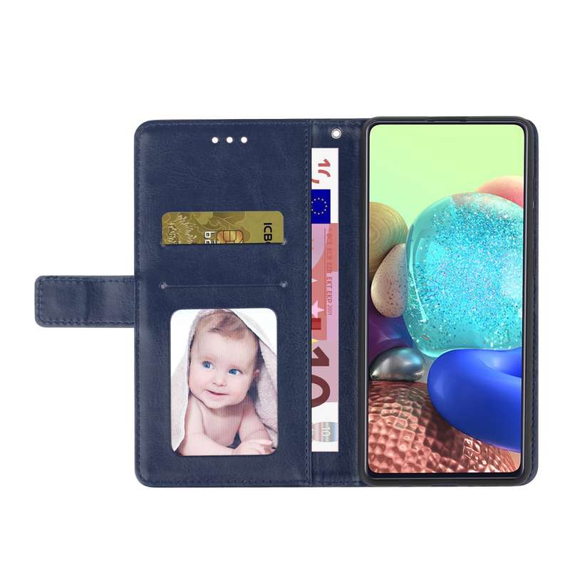 For iPhone 16 Plus HT01 Y-shaped Pattern Flip Leather Phone Case(Blue)