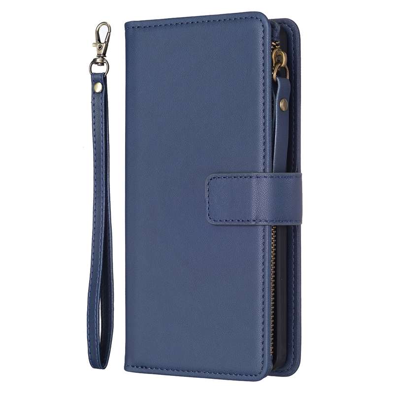 For vivo Y27 4G 9 Card Slots Zipper Wallet Leather Flip Phone Case(Green)