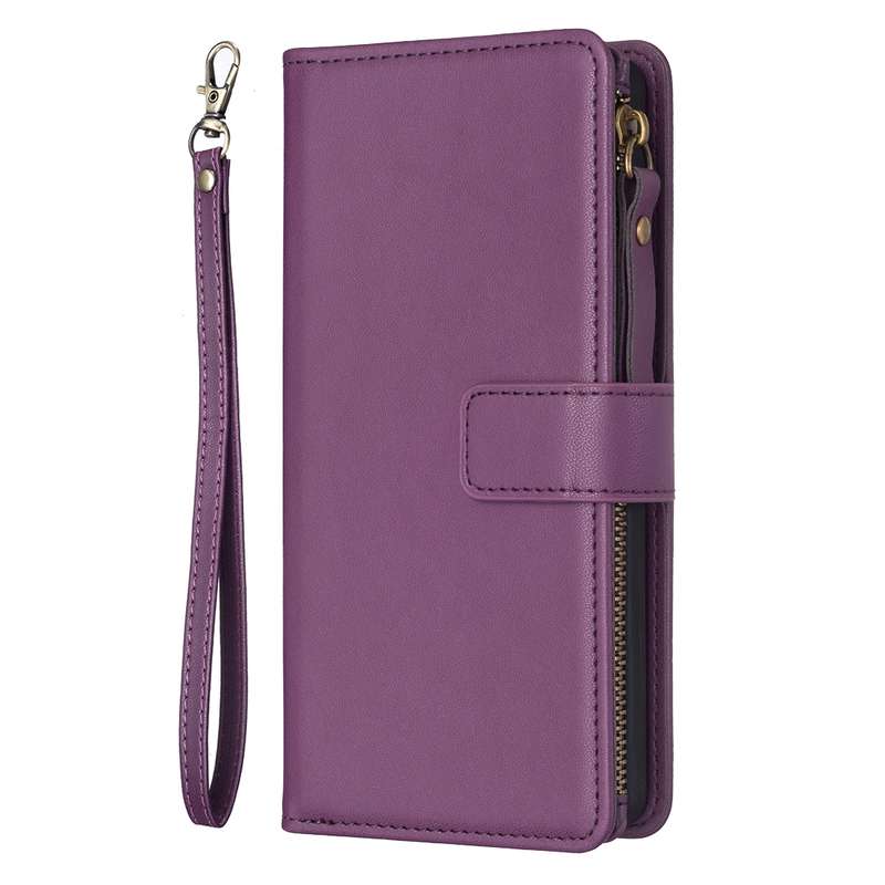 For vivo Y27 4G 9 Card Slots Zipper Wallet Leather Flip Phone Case(Green)
