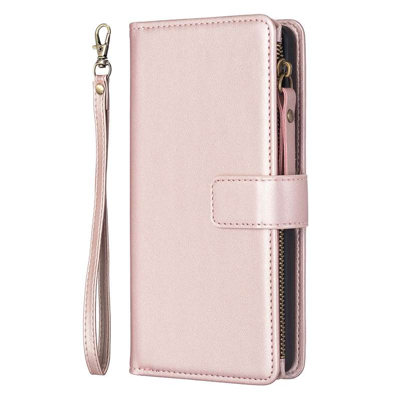 For vivo Y27 4G 9 Card Slots Zipper Wallet Leather Flip Phone Case(Green)