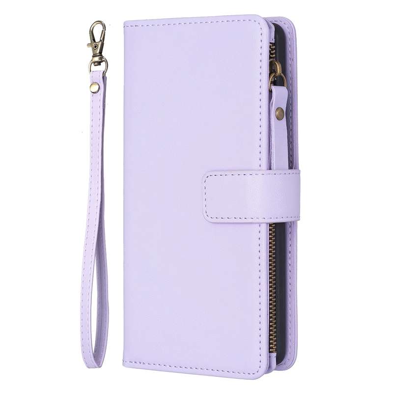 For vivo Y27 4G 9 Card Slots Zipper Wallet Leather Flip Phone Case(Green)