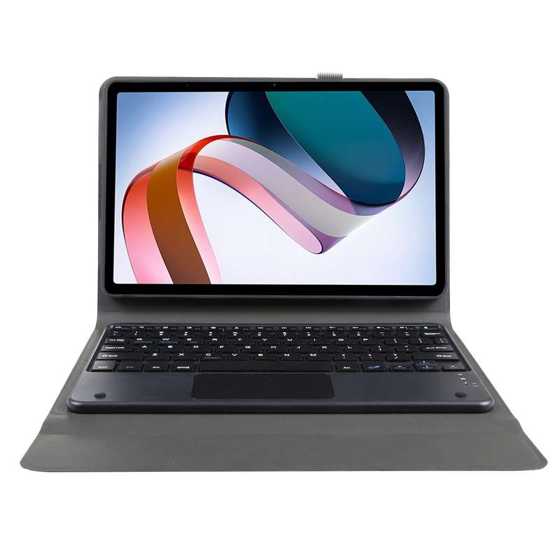 For Xiaomi Redmi Pad SE Ultra-thin Bluetooth Keyboard Leather Case with Touchpad(Black)