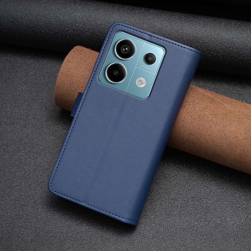 For Xiaomi Redmi Note 13 Pro 5G 9 Card Slots Zipper Wallet Leather Flip Phone Case(Blue)