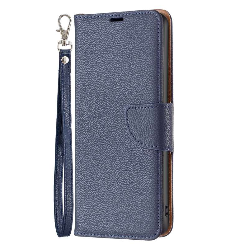 For Xiaomi Redmi Note 13 4G Global Litchi Texture Pure Color Leather Phone Case(Blue)