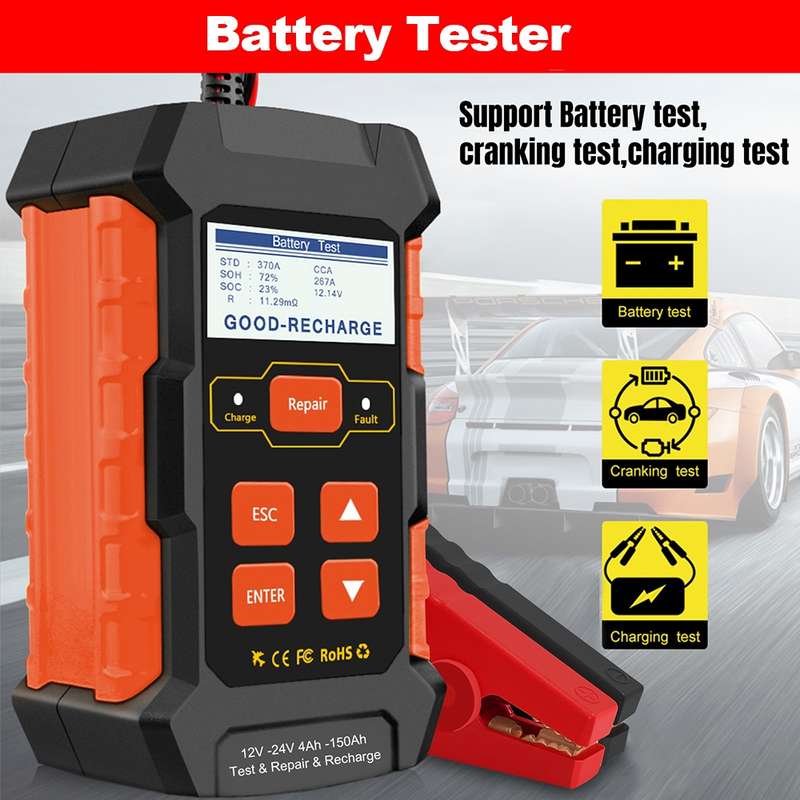 KONNWEI KW520 12V / 24V 3 in 1 Car Battery Tester with Detection & Repair & Charging Function(US Plu