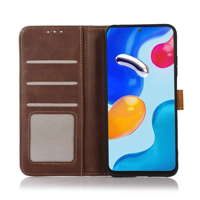 For iPhone 16 Plus Stitching Thread Calf Texture Leather Phone Case(Coffee)