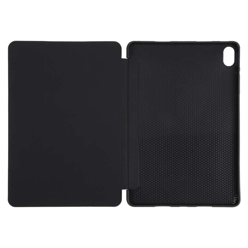 For Huawei MatePad SE 11 GEBEI 3-folding Holder Shockproof Flip Leather Tablet Case(Black)