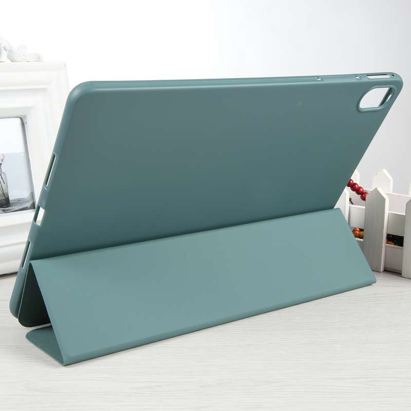 For Huawei MatePad SE 11 GEBEI 3-folding Holder Shockproof Flip Leather Tablet Case(Black)