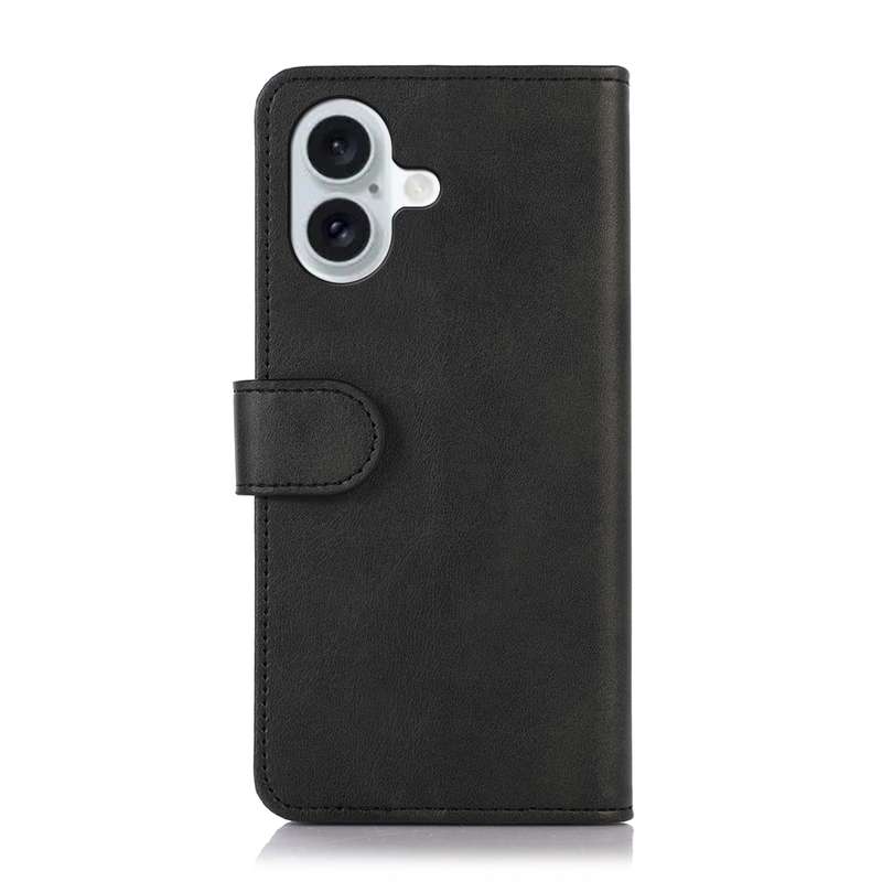 For iPhone 16 Cow Texture Leather Phone Case(Black)