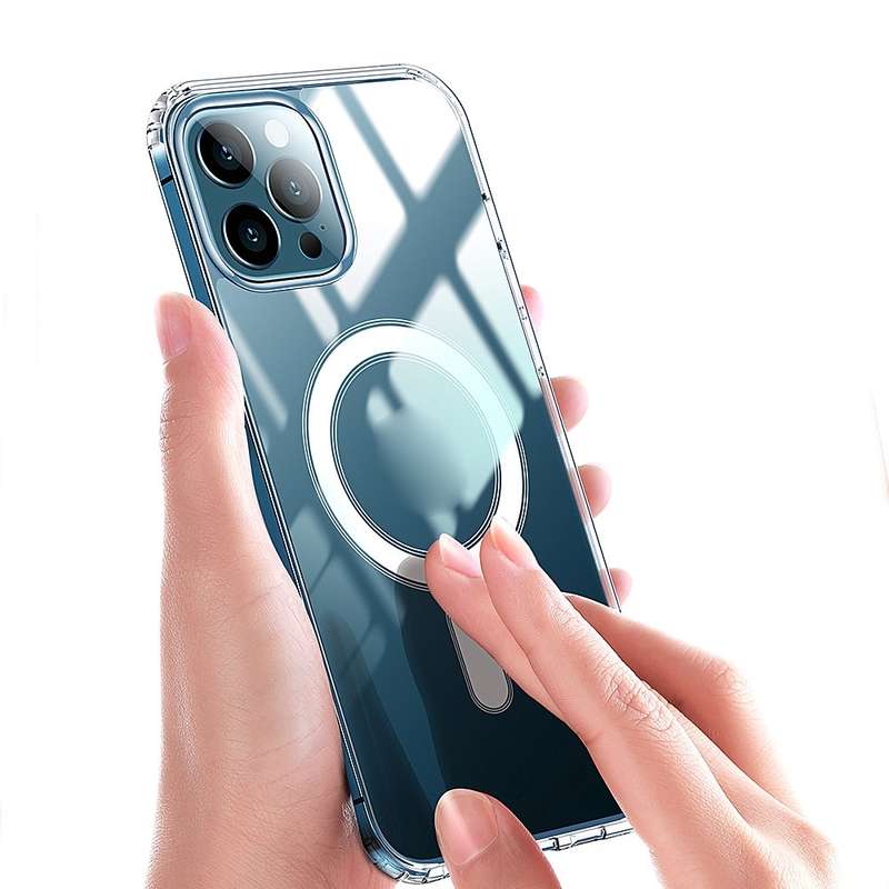For iPhone 15 Pro Max Magsafe Clear Acrylic PC Phone Case(Transparent)