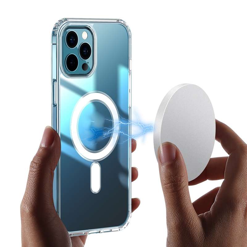 For iPhone 15 Pro Max Magsafe Clear Acrylic PC Phone Case(Transparent)