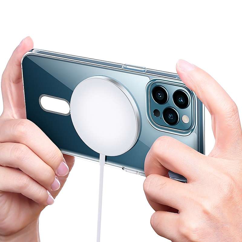 For iPhone 15 Pro Max Magsafe Clear Acrylic PC Phone Case(Transparent)