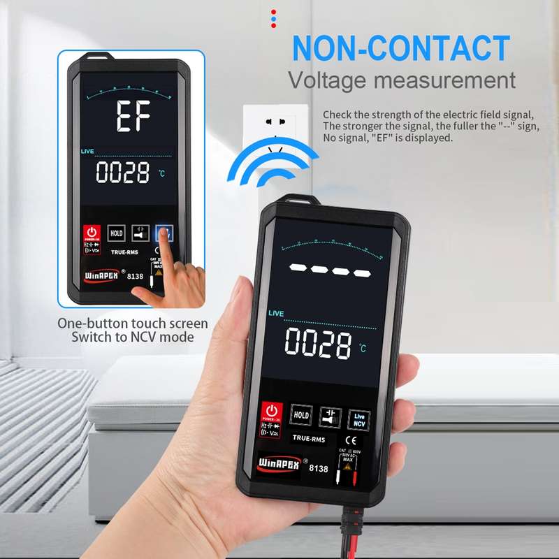 WinAPEX Smart Touch Screen Digital Multimeter, Model:8138