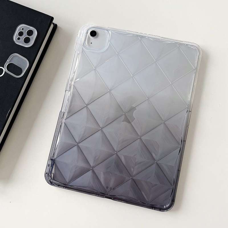 For iPad Air 11 2025 / 2024 Gradient Diamond Plaid TPU Tablet Case(Gradient Pink)