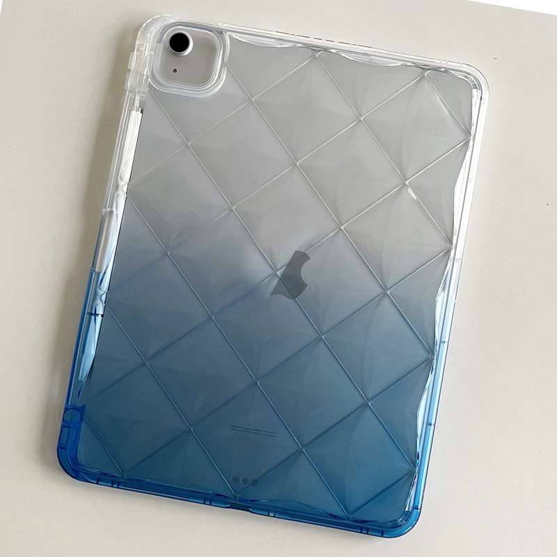 For iPad Air 11 2025 / 2024 Gradient Diamond Plaid TPU Tablet Case(Gradient Pink)