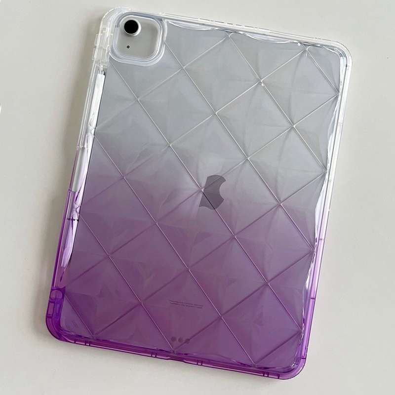 For iPad Air 11 2025 / 2024 Gradient Diamond Plaid TPU Tablet Case(Gradient Pink)