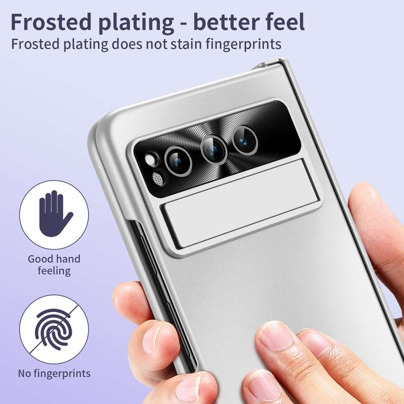 For Google Pixel Fold Integrated Electroplating Folding All-inclusive Phone Case(Silver)