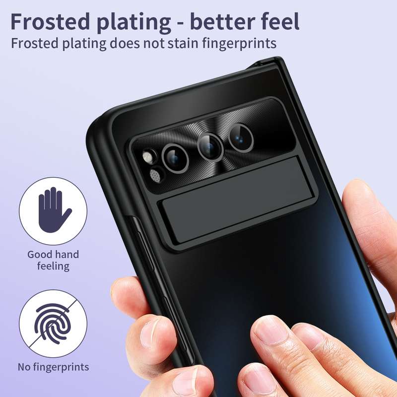 For Google Pixel Fold Integrated Electroplating Folding All-inclusive Phone Case(Silver)