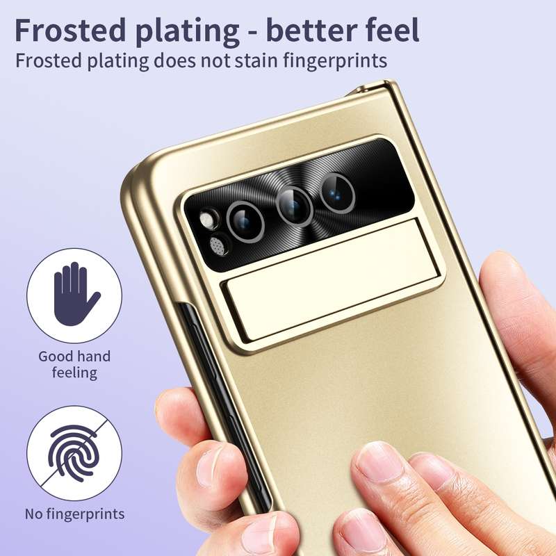 For Google Pixel Fold Integrated Electroplating Folding All-inclusive Phone Case(Silver)