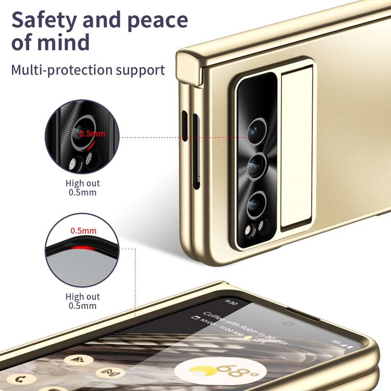 For Google Pixel Fold Integrated Electroplating Folding All-inclusive Phone Case(Silver)