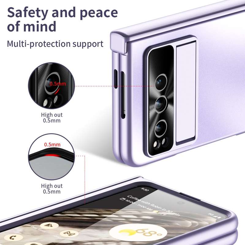 For Google Pixel Fold Integrated Electroplating Folding All-inclusive Phone Case(Silver)