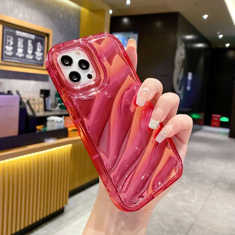 For iPhone SE 2022 /2020 / 8 / 7 Laser Sequin Waves TPU Phone Case(Transparent)