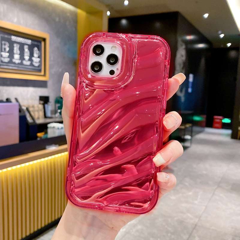 For iPhone SE 2022 /2020 / 8 / 7 Laser Sequin Waves TPU Phone Case(Transparent)