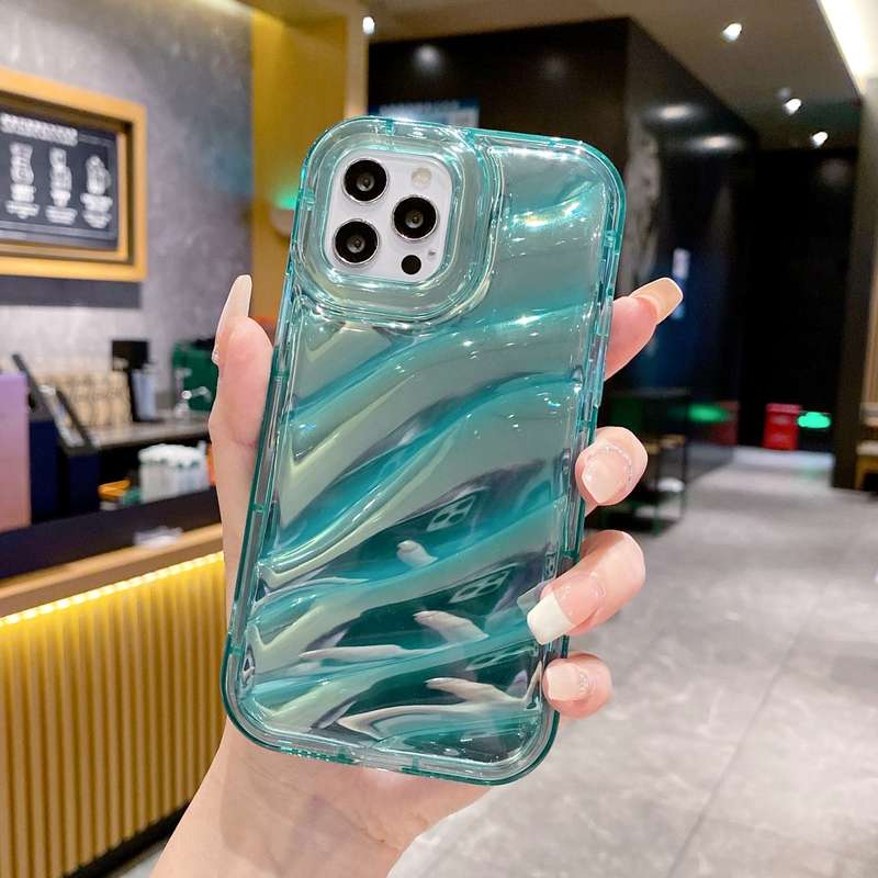 For iPhone SE 2022 /2020 / 8 / 7 Laser Sequin Waves TPU Phone Case(Transparent)