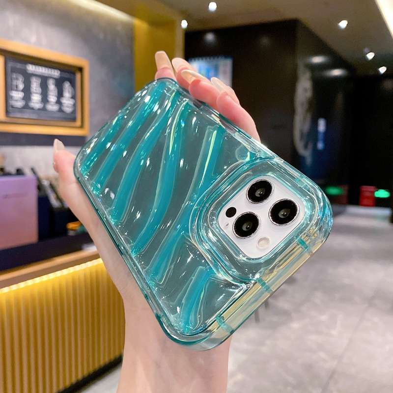 For iPhone SE 2022 /2020 / 8 / 7 Laser Sequin Waves TPU Phone Case(Transparent)