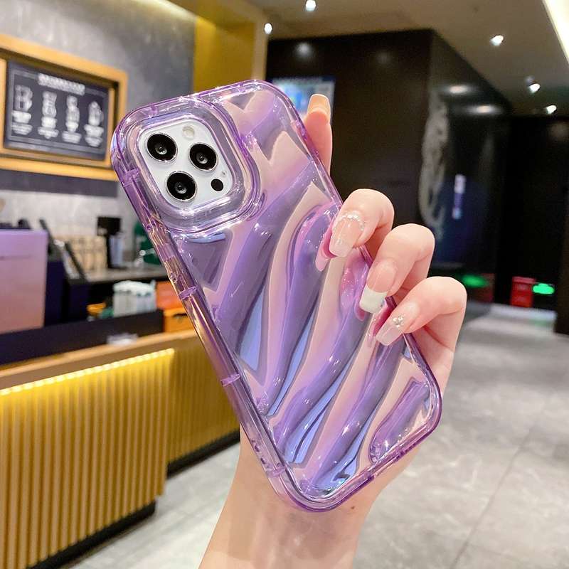 For iPhone SE 2022 /2020 / 8 / 7 Laser Sequin Waves TPU Phone Case(Transparent)