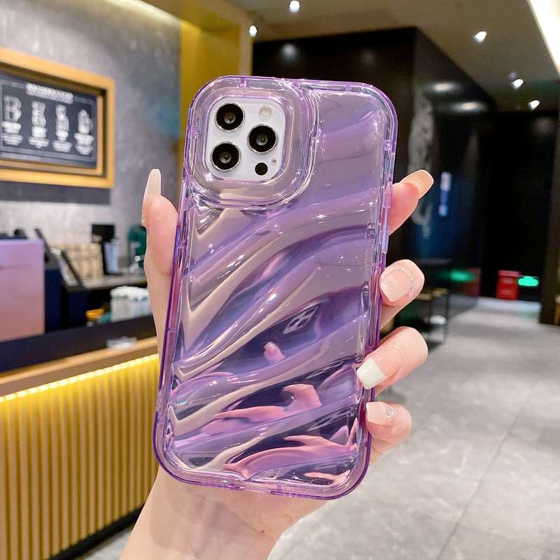 For iPhone SE 2022 /2020 / 8 / 7 Laser Sequin Waves TPU Phone Case(Transparent)