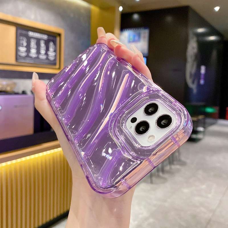 For iPhone SE 2022 /2020 / 8 / 7 Laser Sequin Waves TPU Phone Case(Transparent)
