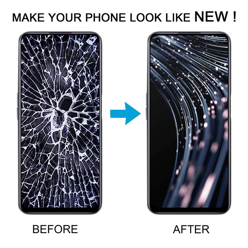 For Realme V25 OEM LCD Screen Digitizer Full Assembly with Frame