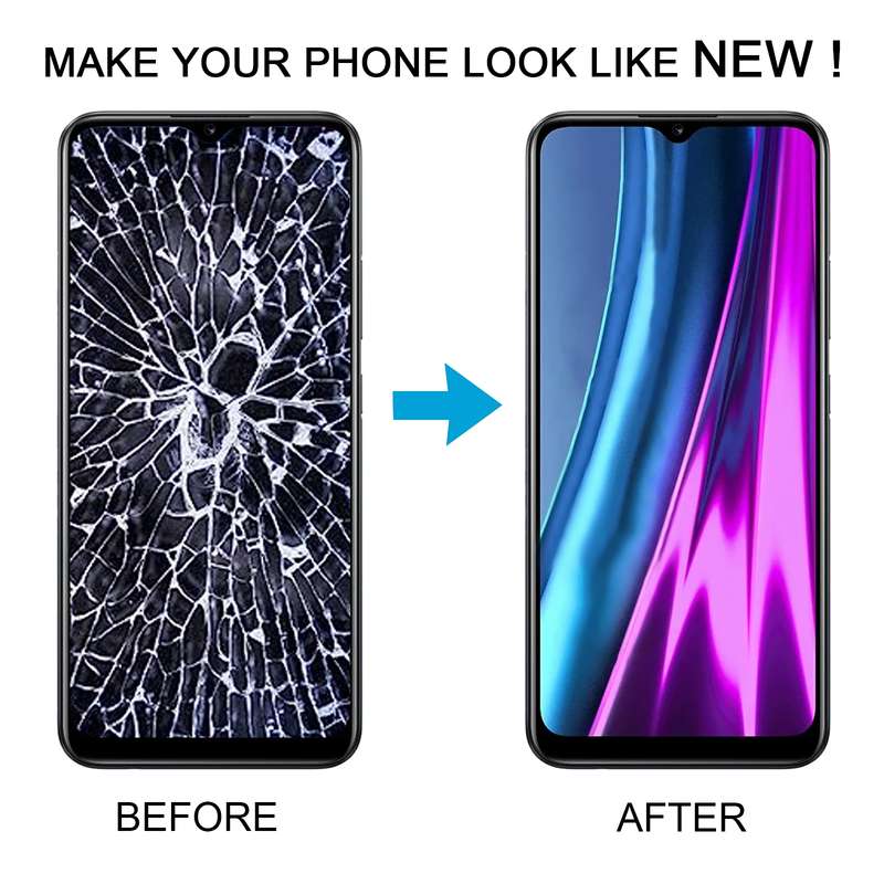For Realme Narzo 50i 4G RMX3235 OEM LCD Screen Digitizer Full Assembly with Frame