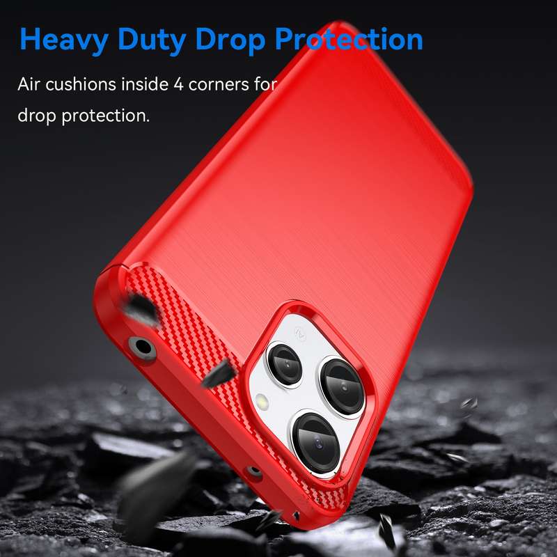 For Xiaomi Redmi 12 Carbon Fiber Brushed Texture TPU Phone Case(Blue)