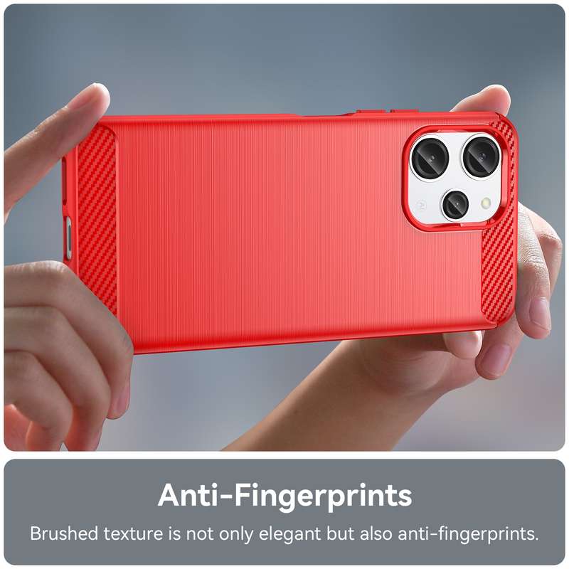 For Xiaomi Redmi 12 Carbon Fiber Brushed Texture TPU Phone Case(Blue)