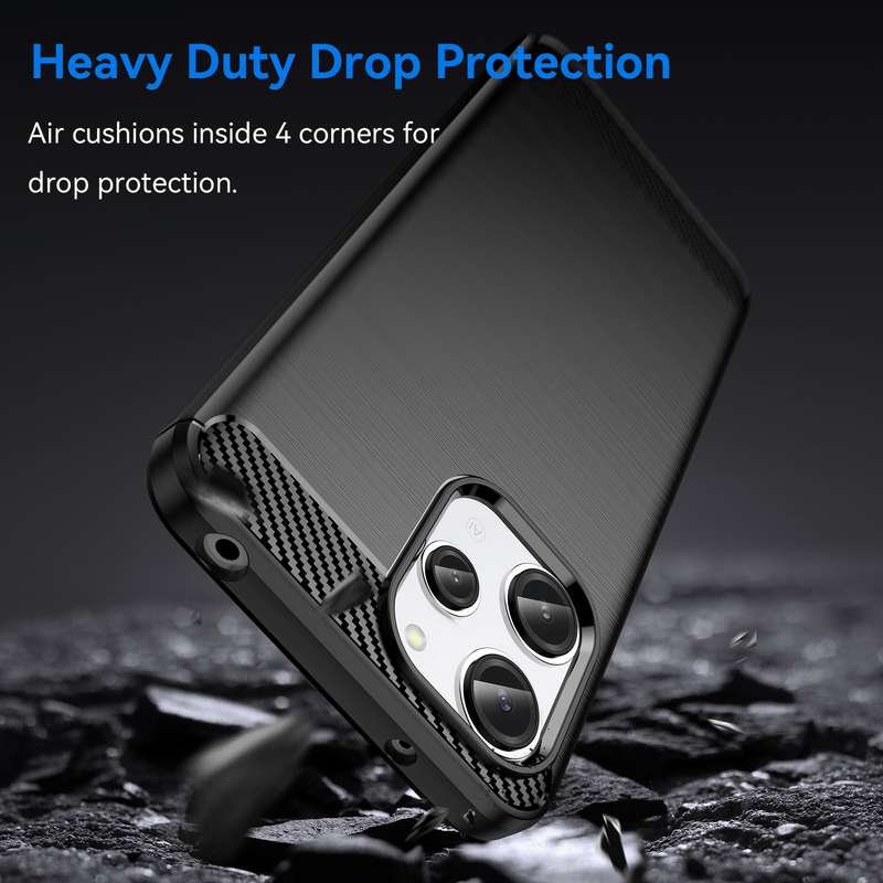 For Xiaomi Redmi 12 Carbon Fiber Brushed Texture TPU Phone Case(Blue)