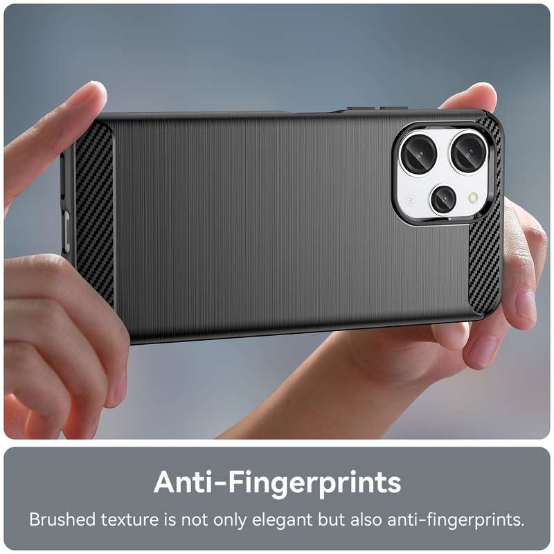 For Xiaomi Redmi 12 Carbon Fiber Brushed Texture TPU Phone Case(Blue)