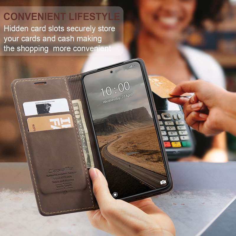 For Xiaomi 14 CaseMe 013 Multifunctional Horizontal Flip Leather Phone Case(Coffee)
