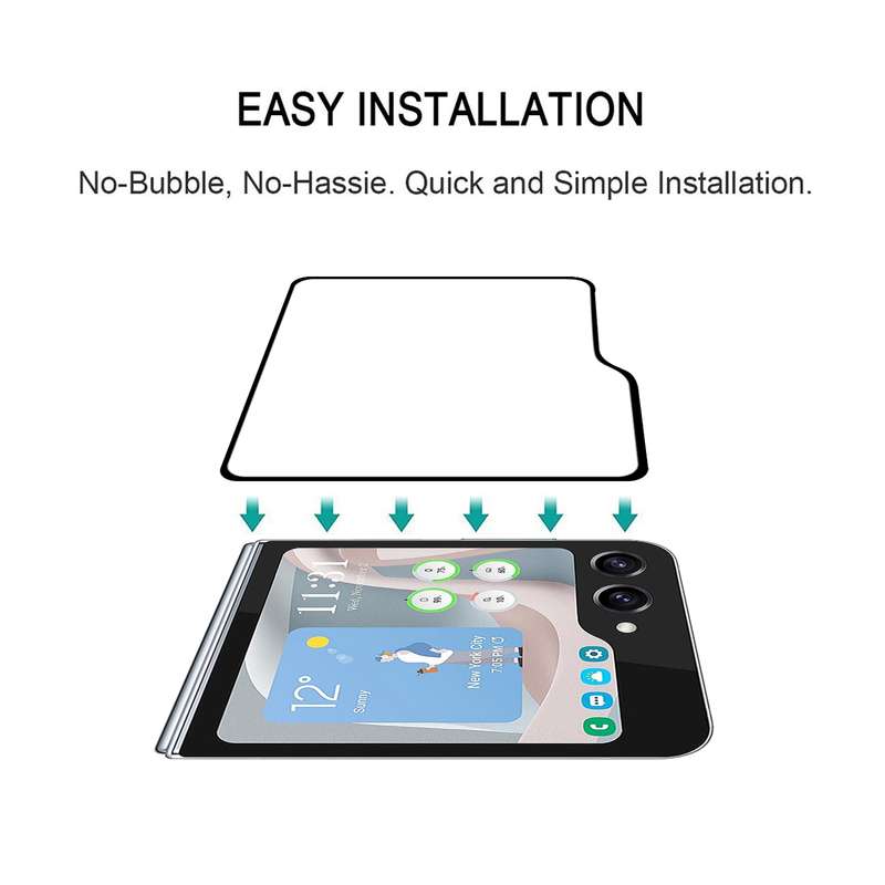 For Samsung Galaxy Z Flip5 External Small Screen Full Glue Full Cover Screen Protector Tempered Glas