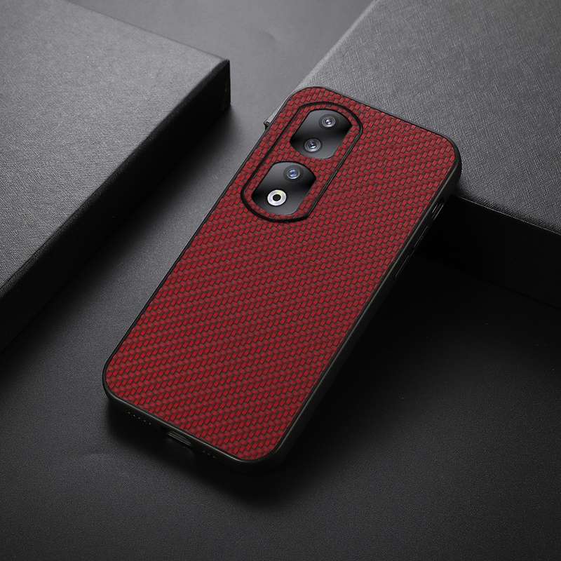 For Honor 90 Pro Carbon Fiber Texture Shockproof Phone Case(Black)