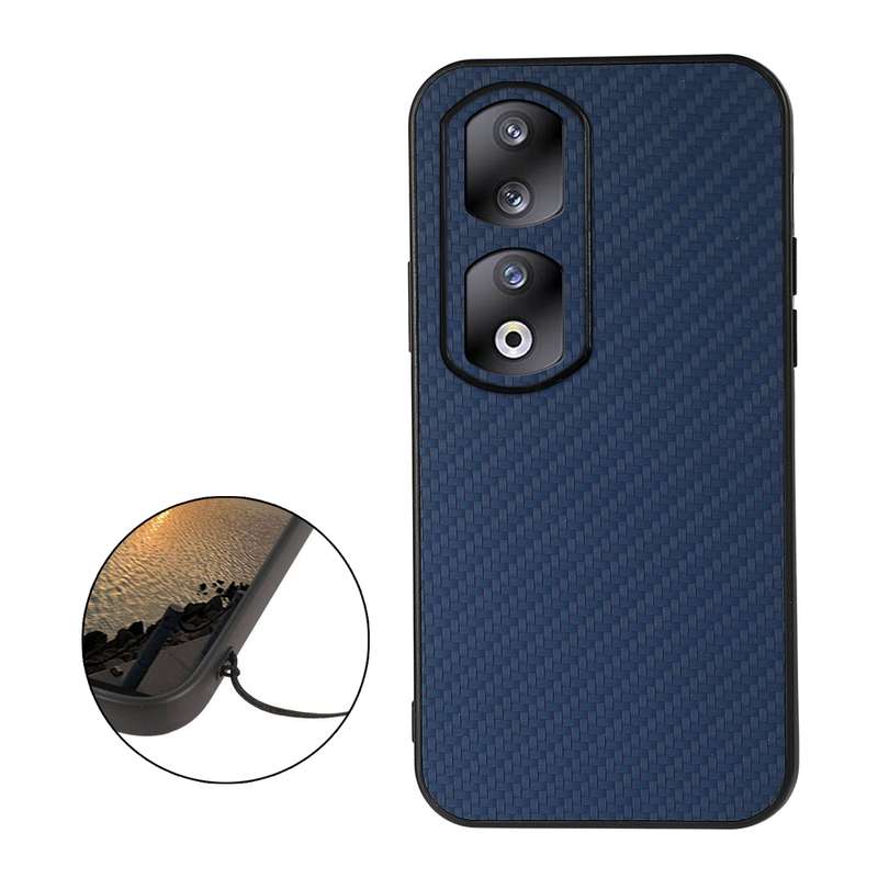 For Honor 90 Pro Carbon Fiber Texture Shockproof Phone Case(Black)