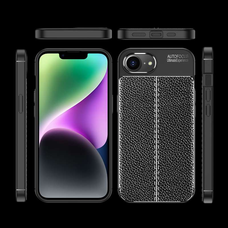 For iPhone SE 2024 Litchi Texture Shockproof TPU Phone Case(Blue)